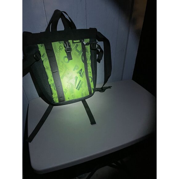 Paiho Tote Pack Backpack Laptop Bag Green & Black - Reflective - Picture 2 of 7